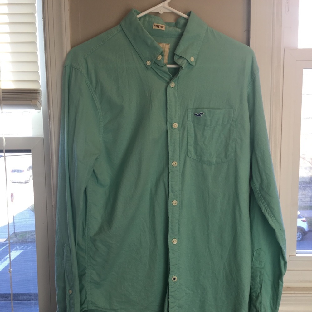 Hollister Oxford Stretch Button Down Long Sleeve